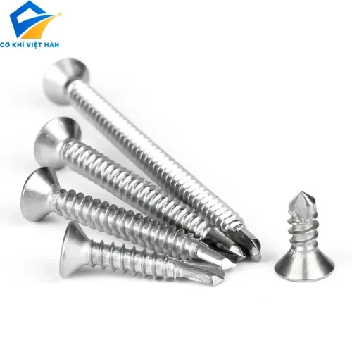 Vít tự khoan inox đầu bằng