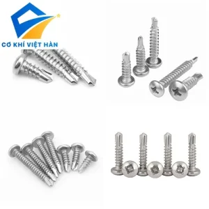 Vít tự khoan inox đầu tròn dùng trong xây dựng cơ khí