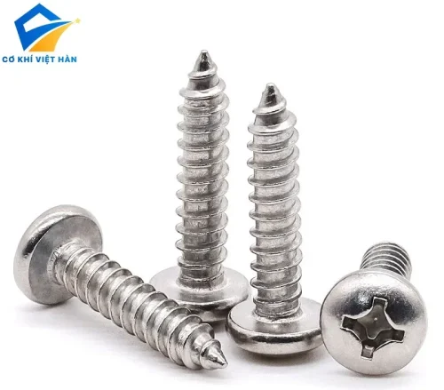 Vít gỗ đầu tròn inox dùng trong ngành nội thất