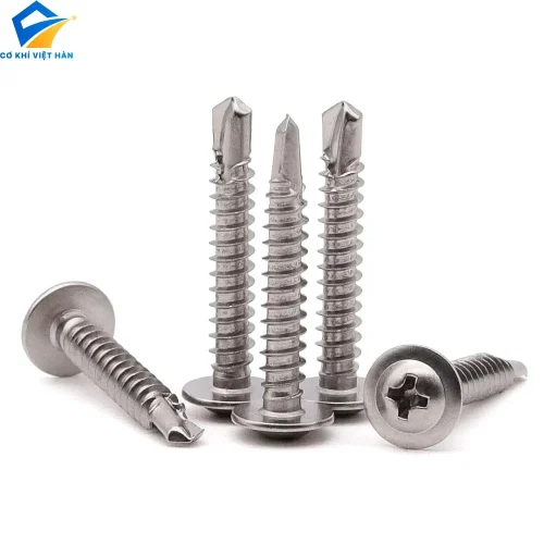Vít inox tự khoan đầu dù dùng trong lắp đặt mái tôn