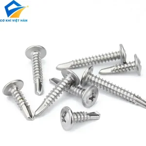 Vít inox tự khoan đầu dù dùng trong lắp đặt mái tôn
