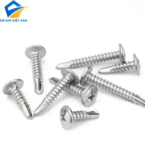 Vít inox tự khoan đầu dù dùng trong lắp đặt mái tôn