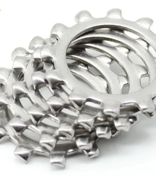 Long đen vành răng cưa ngoài inox DIN 6797 A