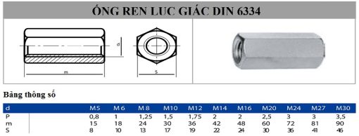 TSKT đai ốc nối ren lục giác