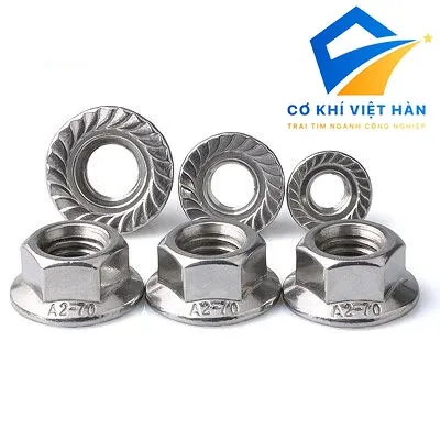 Đai ốc liền Long đen inox