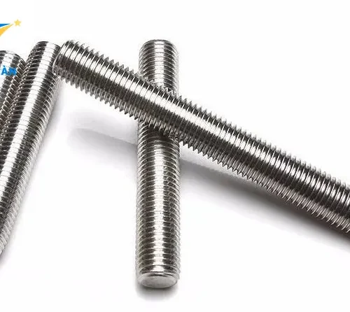 Thanh ren inox M18 hình trụ, bề mặt sáng bóng, tiện ren hệ mét