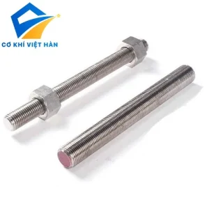 Thanh ren inox M16 dài 1000mm, tiện ren hệ mét toàn thân