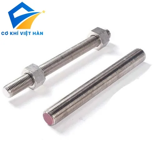 Thanh ren inox M16 dài 1000mm, tiện ren hệ mét toàn thân