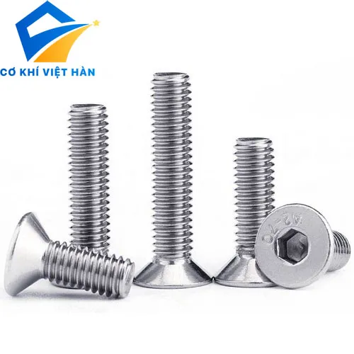 Bu lông inox DIN 7991 lục giác chìm đầu bằng
