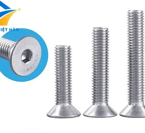 Bu lông inox DIN 7991 lục giác chìm đầu bằng