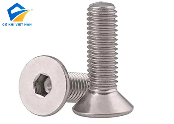 Bu lông inox DIN 7991 lục giác chìm đầu bằng