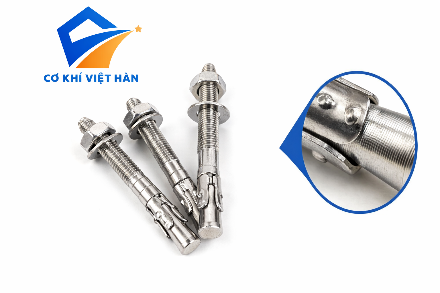 Bu lông Nở 3 Cánh Việt Hàn